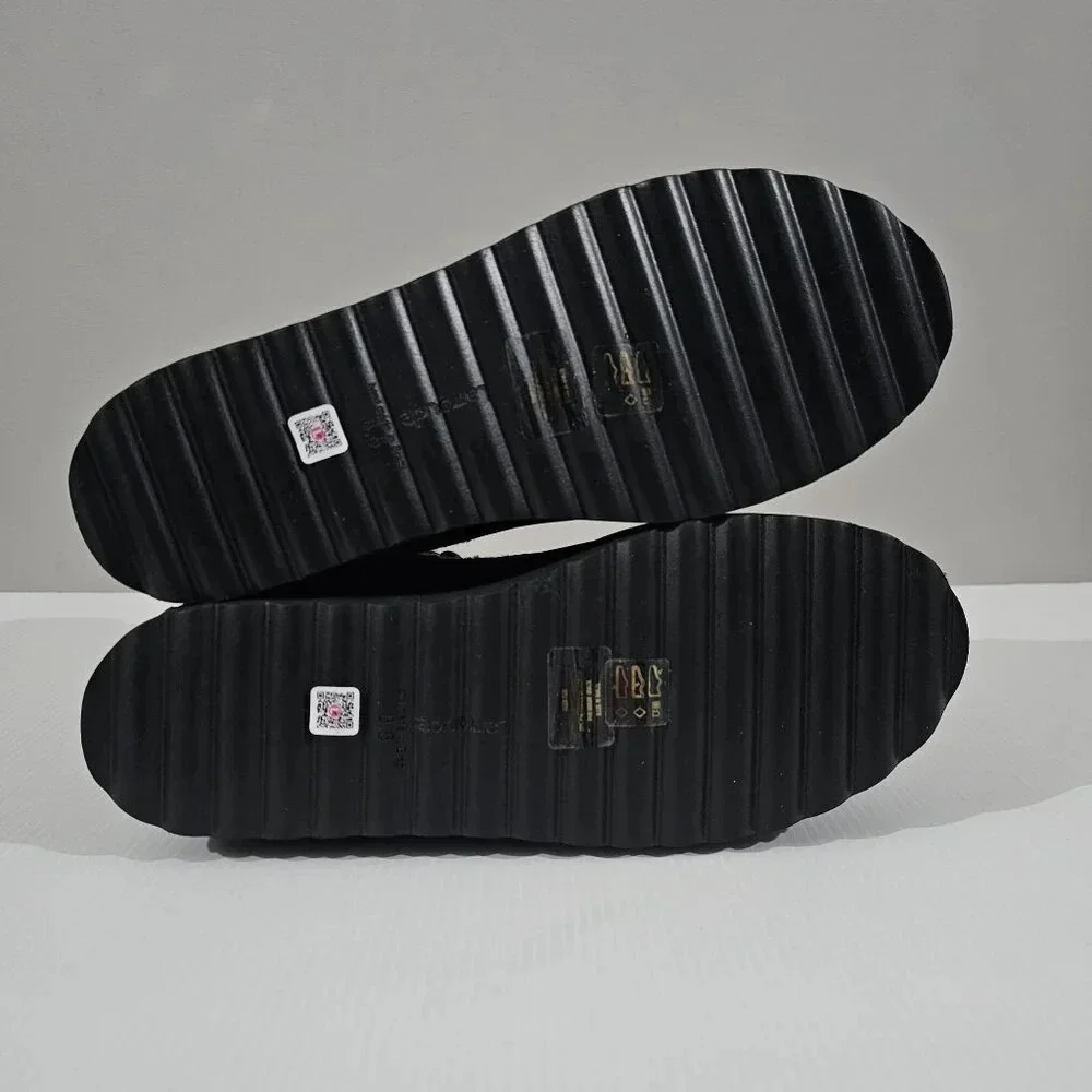 Larroude Black and White Tweed Lace-Up Ankle Booties - Picture 10 of 12